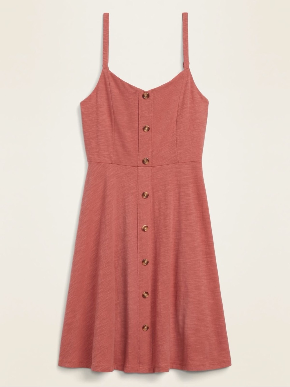 Old Navy Slub-Knit Button-Front Cami Fit & Flare Dress xs